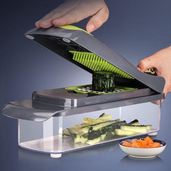 🎊 Σετ 16 τεμαχίων  🎊 Πολυλειτουργικός κόφτης φρούτων και λαχανικών