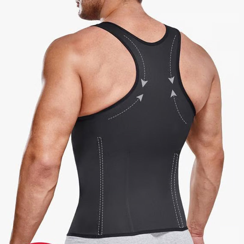 🔥【S-3XL】💪Ανδρικό Μπλουζάκι Συμπιεστικό Ζίπ Στομάχι💥