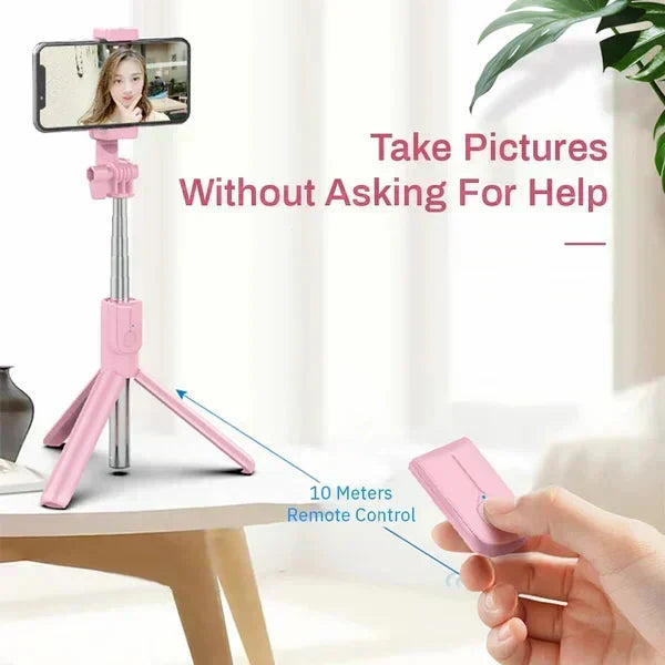 📸✨Αποσπώμενο πολυλειτουργικό selfie stick κινητού τηλεφώνου και βάση